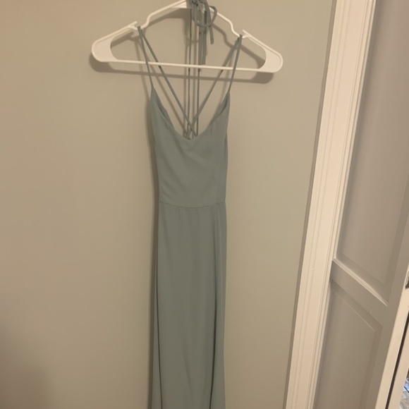 godshaw goddess gown silver sage crisp